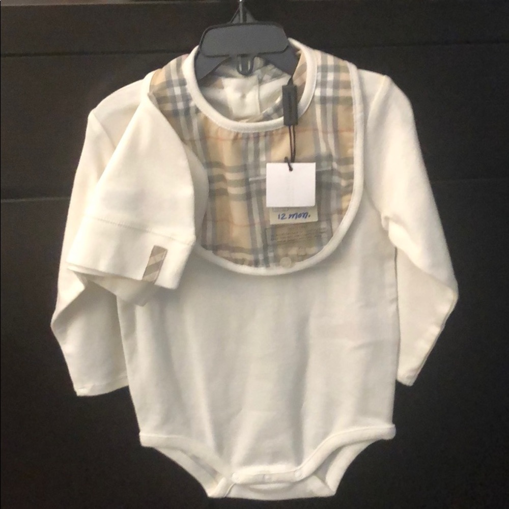 Brand new 12 month Burberry onesie outfit